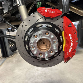 Комплект великих гальм S-RS Forged 4 поршні з комплектом плаваючих г. дисків 380/28 мм, з насічками і перфорацією, TLC300 2021+, задній - Фото 8